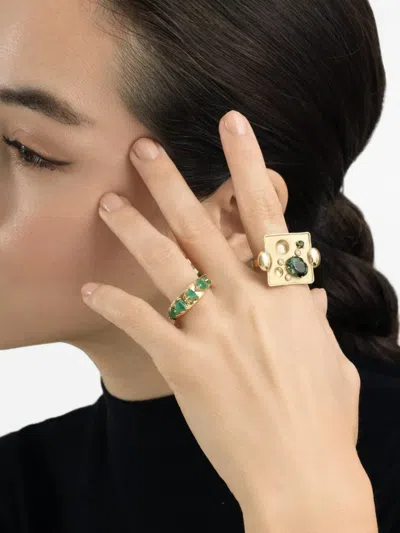 Carol Kauffmann Rocks Pedrita Green Tourmaline Ring In Yellow