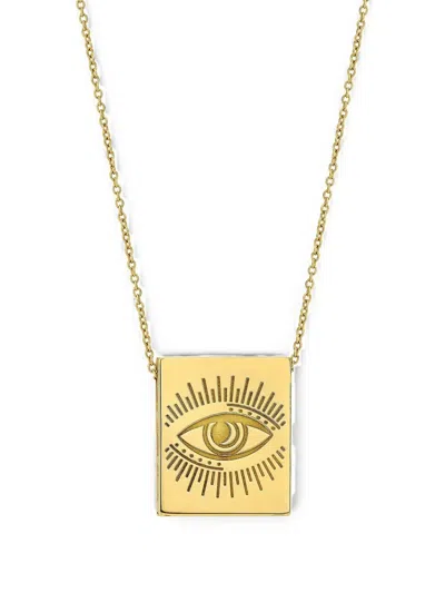 Carol Kauffmann Scapular Eye Necklace In Gold