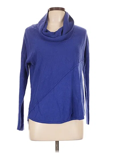 Pre-owned Carol Rose Long Sleeve Top Blue Cowl Neck Tops