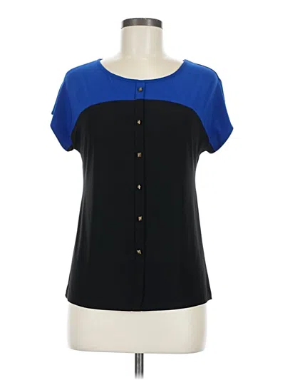 Pre-owned Carol Rose Short Sleeve Blouse In Blue