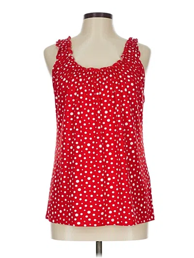 Pre-owned Carol Rose Sleeveless Blouse In Red