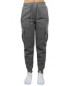 Carol Vee Women's Heavyweight Loose Fit Fleece-lined Cargo Jogger Pants In Charcoal