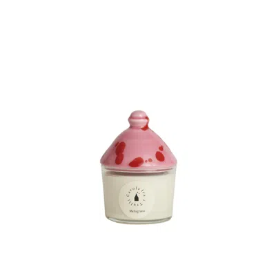 Carola Fra I Trulli Red Trullino Candle With Pomegranate Scented Soy Wax Candle In Multi
