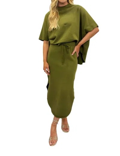 ​carole Christian Midi Skirt In Green