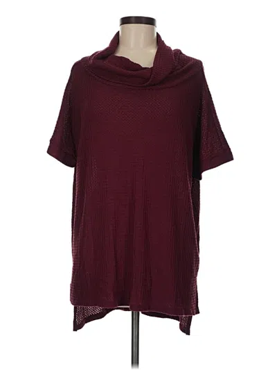 Pre-owned ​carole Christian Poncho In Burgundy