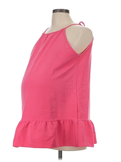 Pre-owned ​carole Christian Sleeveless Blouse In Pink