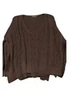 ​carole Christian Women's Cozy Cable Knit Sweater In Brown In Brown
