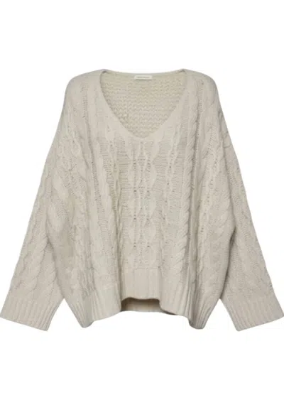 ​carole Christian Women's Cozy Cable Knit Sweater In Cream In White