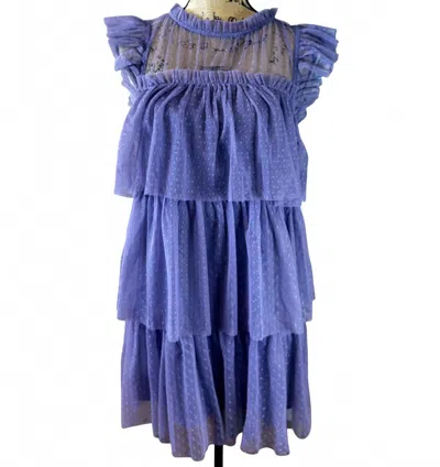 ​carole Christian Women's Tiered Toole Short Dress In Lavendar In Gold