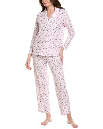 Carole Hochman 2pc Pajama & Pant Set In Pink