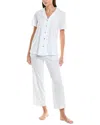 Carole Hochman 2pc Top & Pant Pajama Set In White
