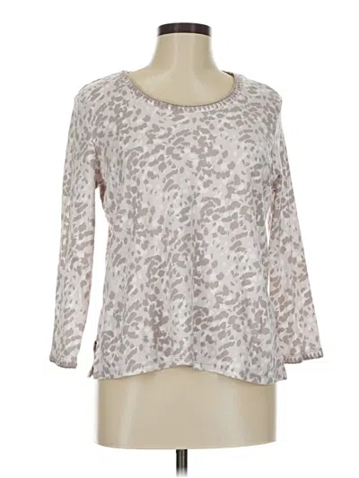 Pre-owned Carole Hochman 3/4 Sleeve T-shirt In White