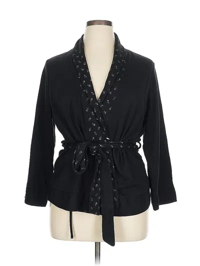 Pre-owned Carole Hochman Cardigan Sweater In Black