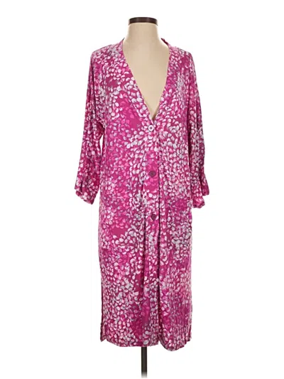 Pre-owned Carole Hochman Cardigan Sweater In Pink