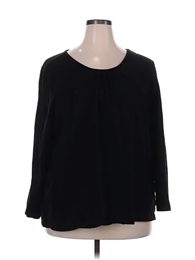 Pre-owned Carole Hochman Long Sleeve Blouse In Black