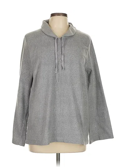 Pre-owned Carole Hochman Pullover Hoodie In Gray
