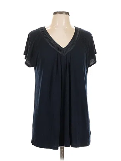 Pre-owned Carole Hochman Short Sleeve Blouse In Black