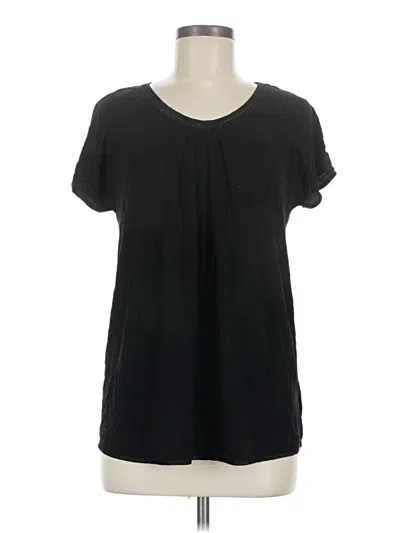 Pre-owned Carole Hochman Short Sleeve Blouse In Black