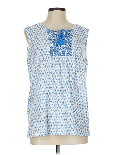 Pre-owned Carole Hochman Sleeveless Blouse In Blue