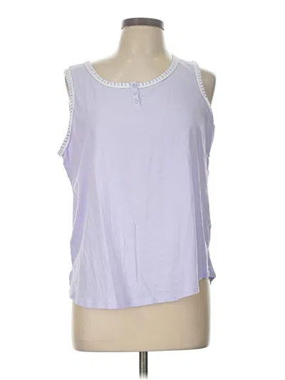 Pre-owned Carole Hochman Sleeveless Top Purple Scoop Neck Tops