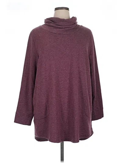 Pre-owned Carole Hochman Turtleneck Sweater In Burgundy