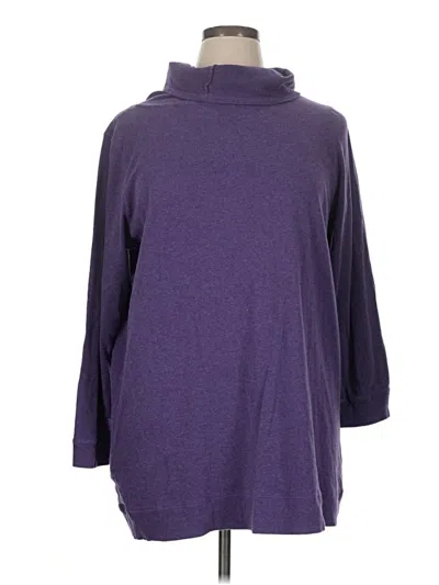 Pre-owned Carole Hochman Turtleneck Sweater In Purple