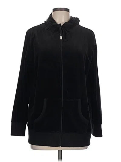 Pre-owned Carole Hochman Zip Up Hoodie In Black