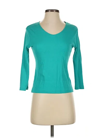 Pre-owned Carole Little 3/4 Sleeve T-shirt In Blue