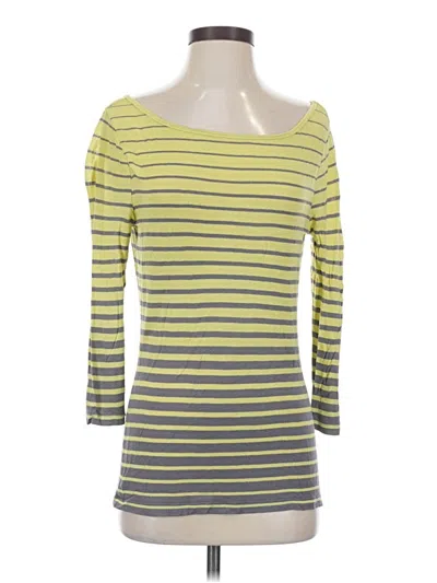 Pre-owned Carole Little 3/4 Sleeve T-shirt In Yellow