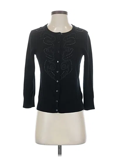Pre-owned Carole Little Cardigan Sweater In Black