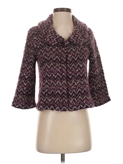 Pre-owned Carole Little Cardigan Sweater In Purple