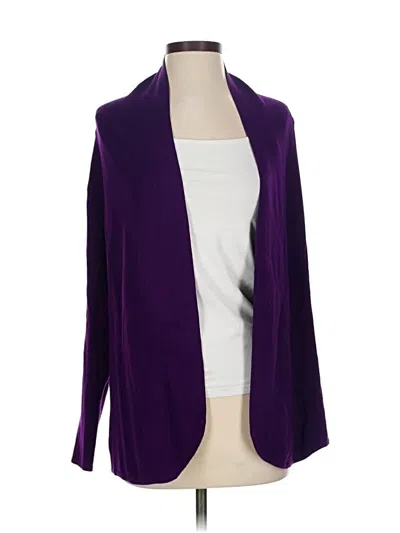Pre-owned Carole Little Cardigan Sweater In Purple