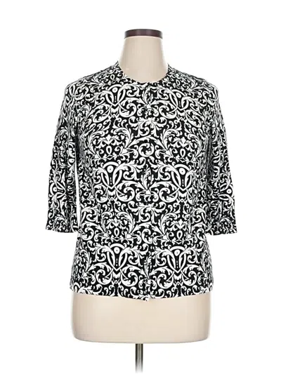 Pre-owned Carole Little Cardigan Sweater In Silver