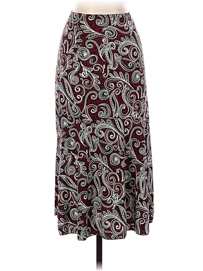 Pre-owned Carole Little Casual Skirt In Burgundy