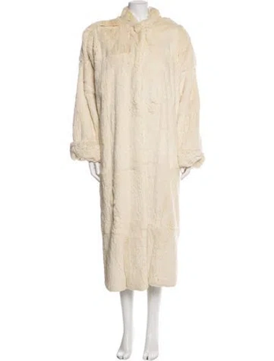 Pre-owned Carole Little Fur Fur Coat In Neutral