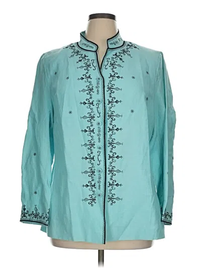 Pre-owned Carole Little Jacket In Teal