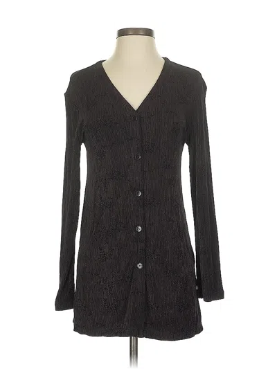 Pre-owned Carole Little Long Sleeve Blouse In Black