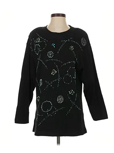 Pre-owned Carole Little Pullover Sweater In Black