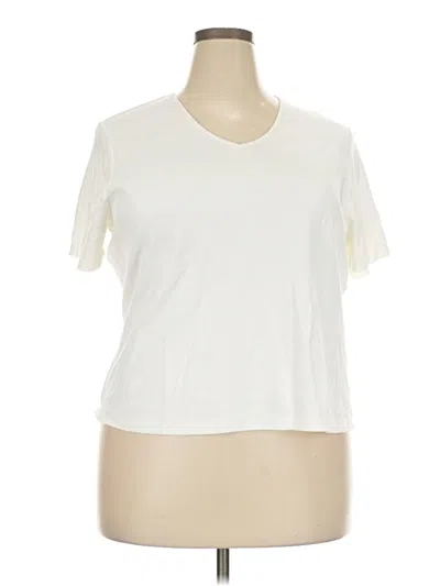 Pre-owned Carole Little Short Sleeve T-shirt In Ivory