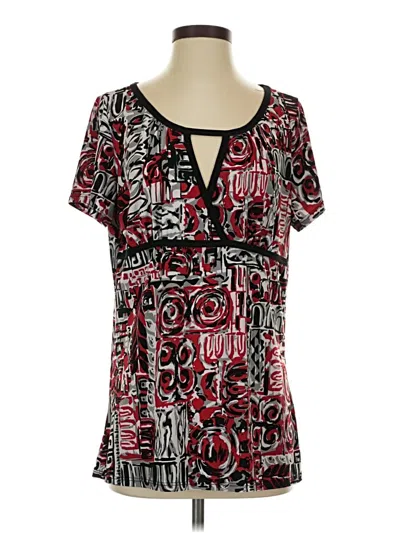 Pre-owned Carole Little Short Sleeve T-shirt In Red