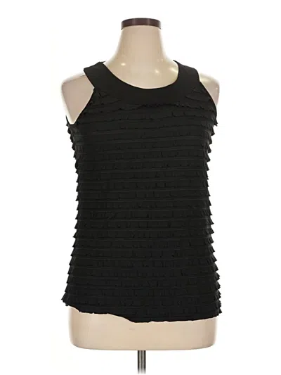 Pre-owned Carole Little Sleeveless Blouse In Black
