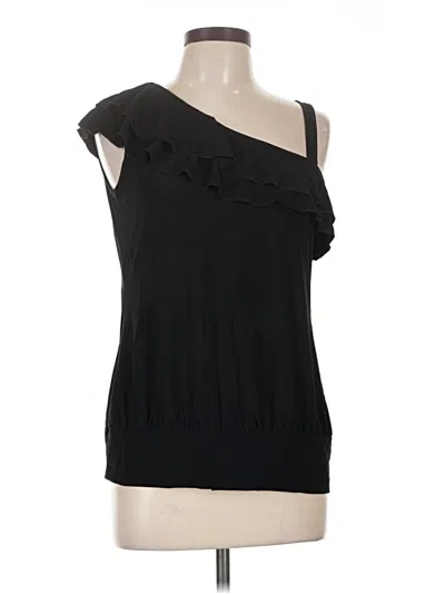 Pre-owned Carole Little Sleeveless Blouse In Black