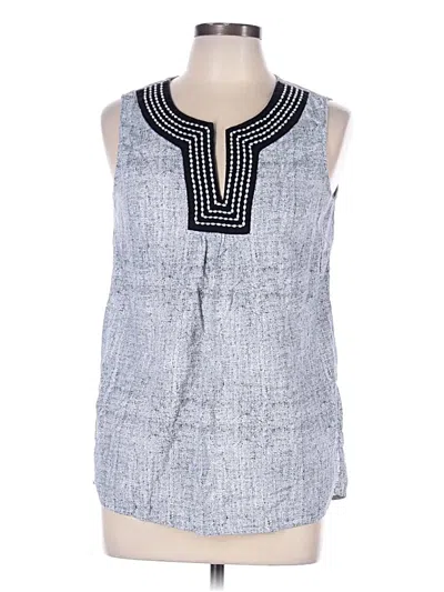 Pre-owned Carole Little Sleeveless Blouse In Blue