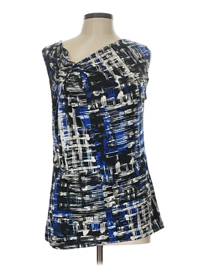 Pre-owned Carole Little Sleeveless Blouse In Blue