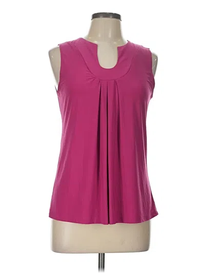 Pre-owned Carole Little Sleeveless Blouse In Pink