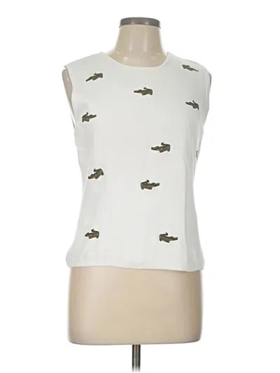 Pre-owned Carole Little Sleeveless Blouse In White