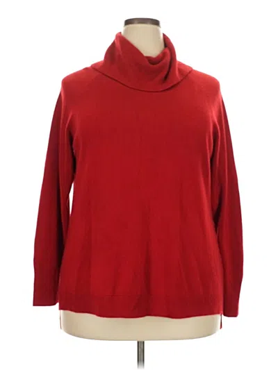 Pre-owned Carole Little Turtleneck Sweater In Red