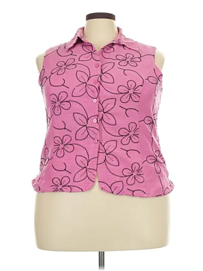 Pre-owned Carole Little Vest In Pink