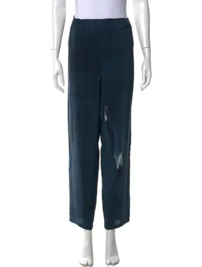 Pre-owned Carole Waller Wide Leg Pants In Blue