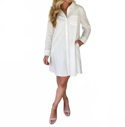Carole's Collections Galena Shirt Dress In White